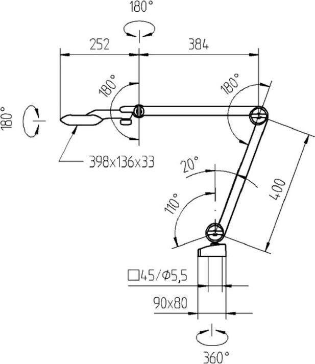 Produktbild Waldmann Arbeitsplatzleuchte LED Taneo ESD TND 1400/940/AD/CDP (1350 lm)