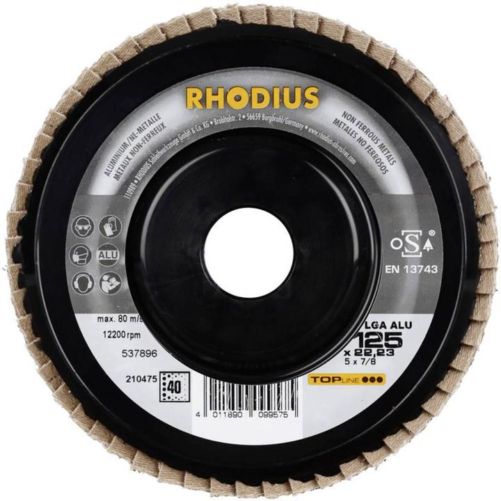 Produktbild Rhodius LGA ALU Fächerscheibe 125 x 22.23 - P40 (40)