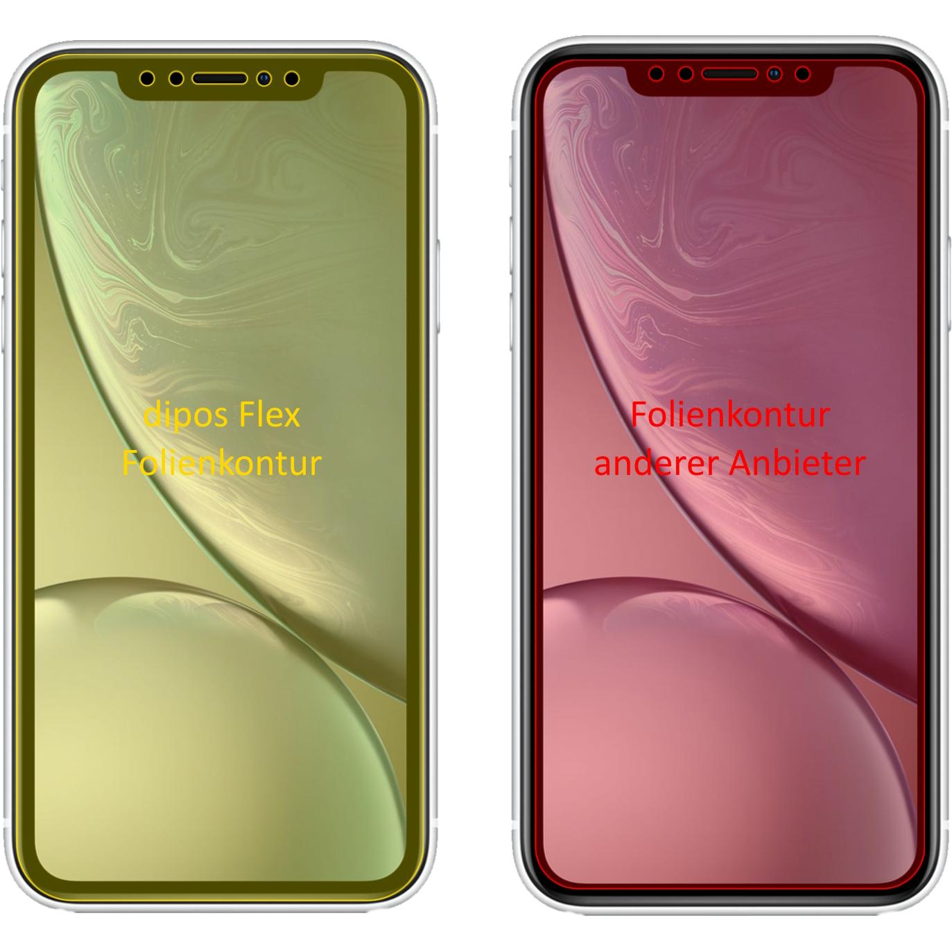 Thumbnail - Dipos Displayschutzfolie Full-Cover 3D (3 Stück, Apple iPhone XR), Smartphone Schutzfolie, Transparent