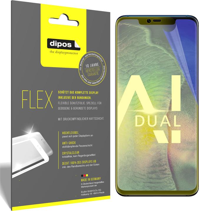 Dipos Displayschutzfolie Full-Cover 3D (2 Stk., Huawei Mate 20 Pro)