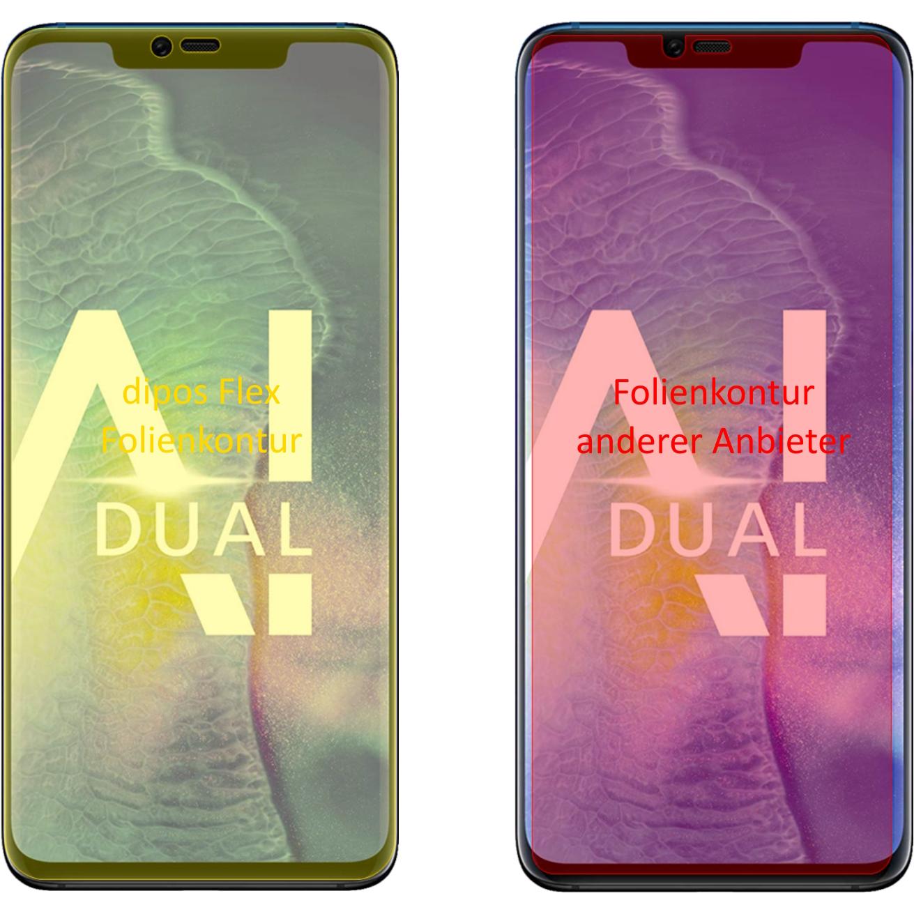 Thumbnail - Dipos Displayschutzfolie Full-Cover 3D (3 Stück, Huawei Mate 20 Pro), Smartphone Schutzfolie, Transparent