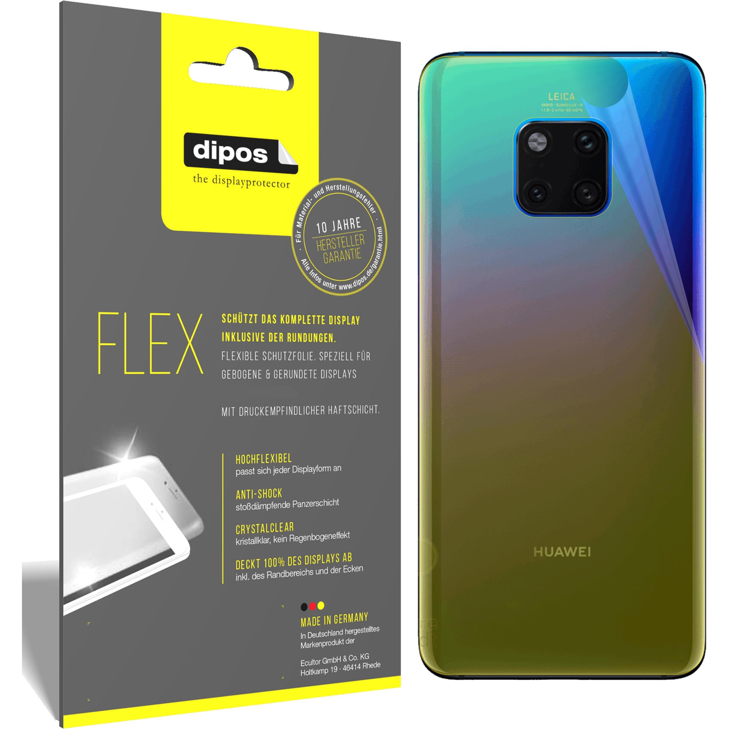 Dipos Displayschutzfolie Full-Cover 3D (3 Stück, Huawei Mate 20 Pro), Smartphone Schutzfolie, Transparent