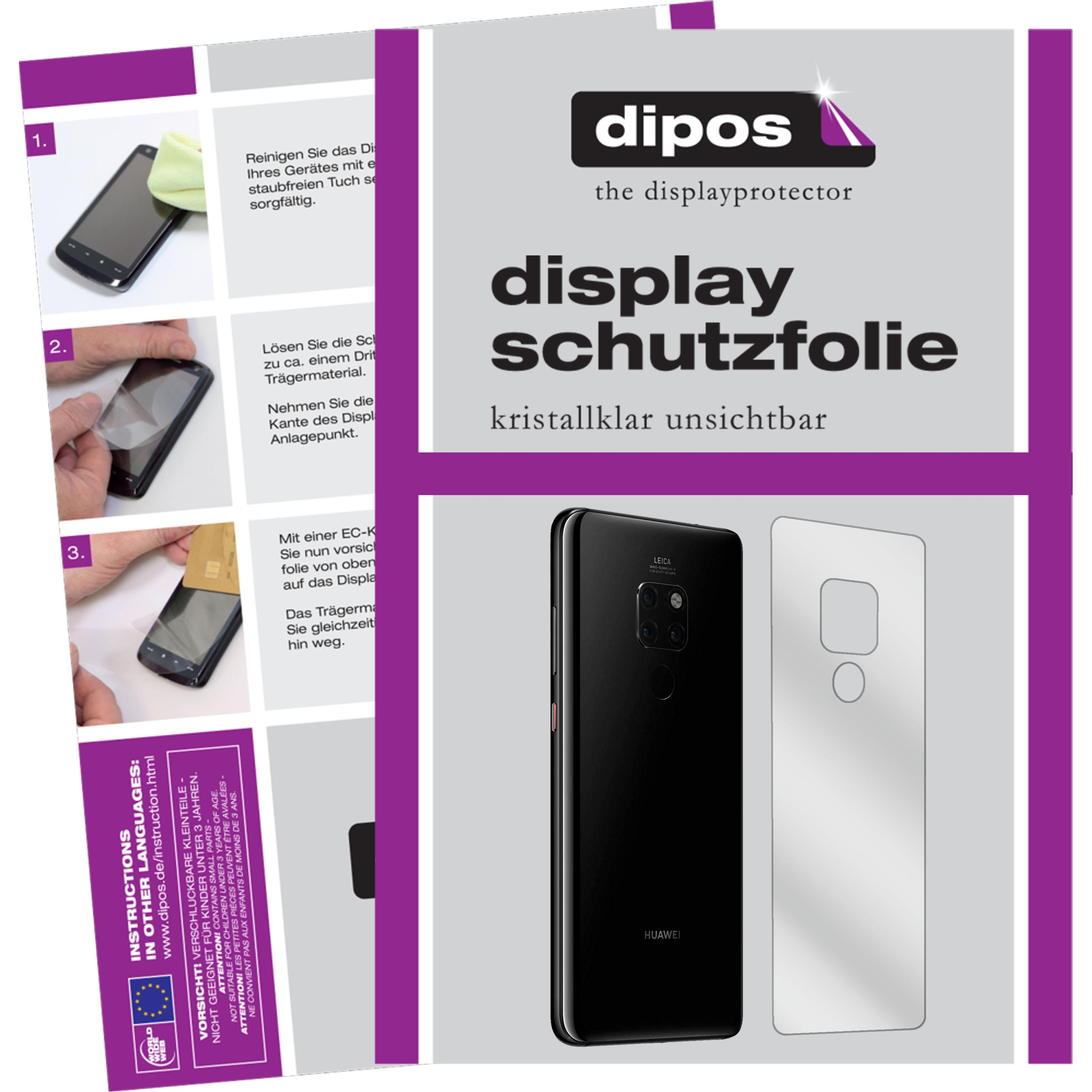 Dipos Displayschutzfolie Crystalclear (2 Stück, Huawei Mate 20), Smartphone Schutzfolie, Transparent