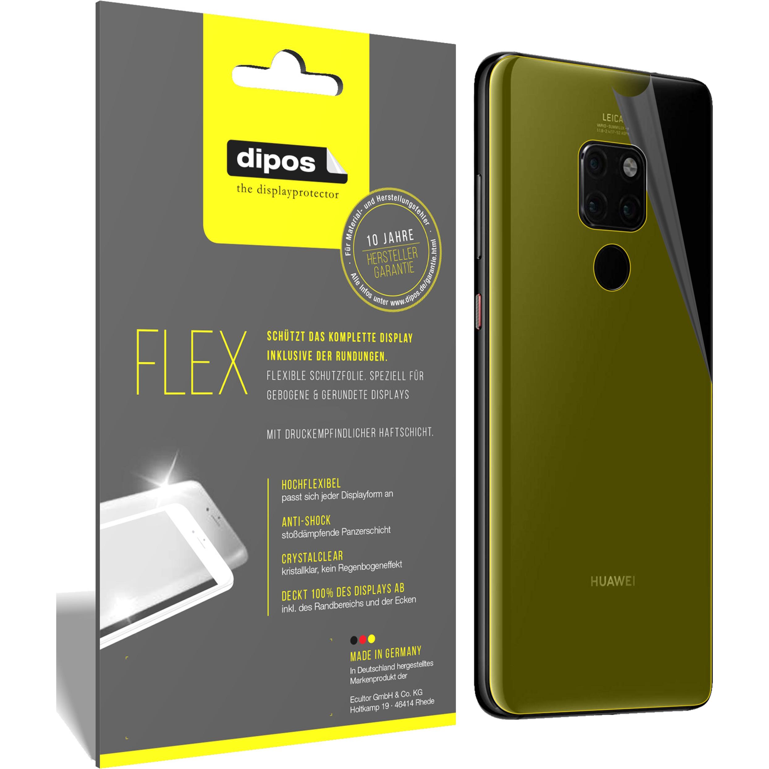 Dipos Displayschutzfolie Full-Cover 3D (2 Stück, Huawei Mate 20), Smartphone Schutzfolie, Transparent