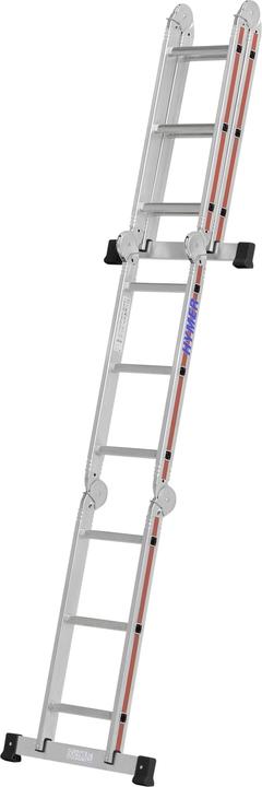 Actual product image Hymer-Leitern Hymer multi-purpose ladder 4 x 3 rungs including platform (Single ladder, Stepladder, 347 cm)