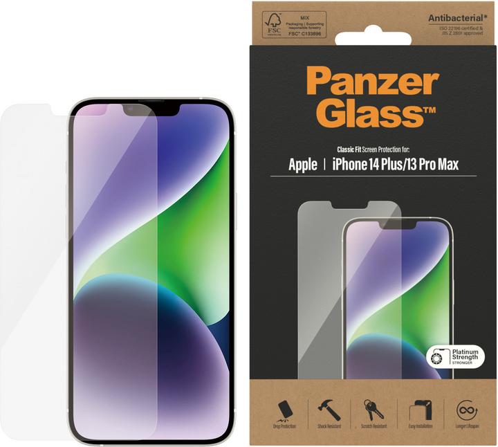 Produktbild PanzerGlass Classic Fit (1 Stk., Apple iPhone 13 Pro Max, Apple iPhone 14 Plus)