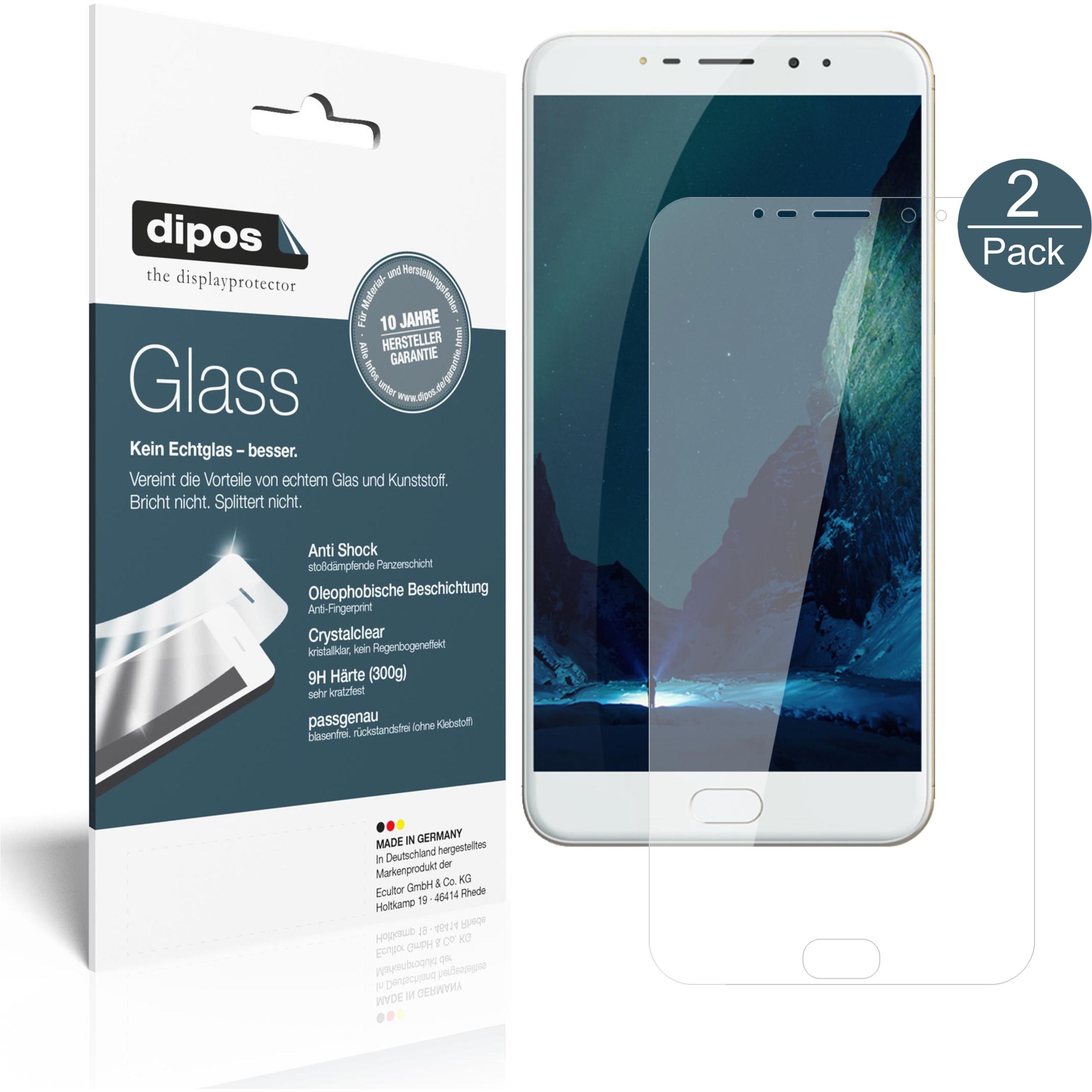Dipos Displayschutz Anti-Shock (2 Stück, Xiaomi Mi Max 2), Smartphone Schutzfolie, Transparent