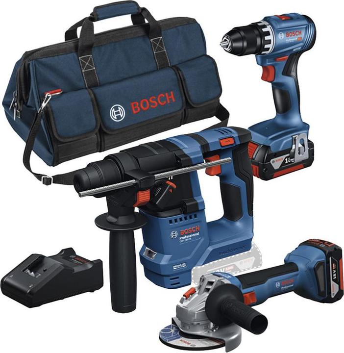 Bosch Hausgeräte 3 Tool Kit GSR+GWS+GBH