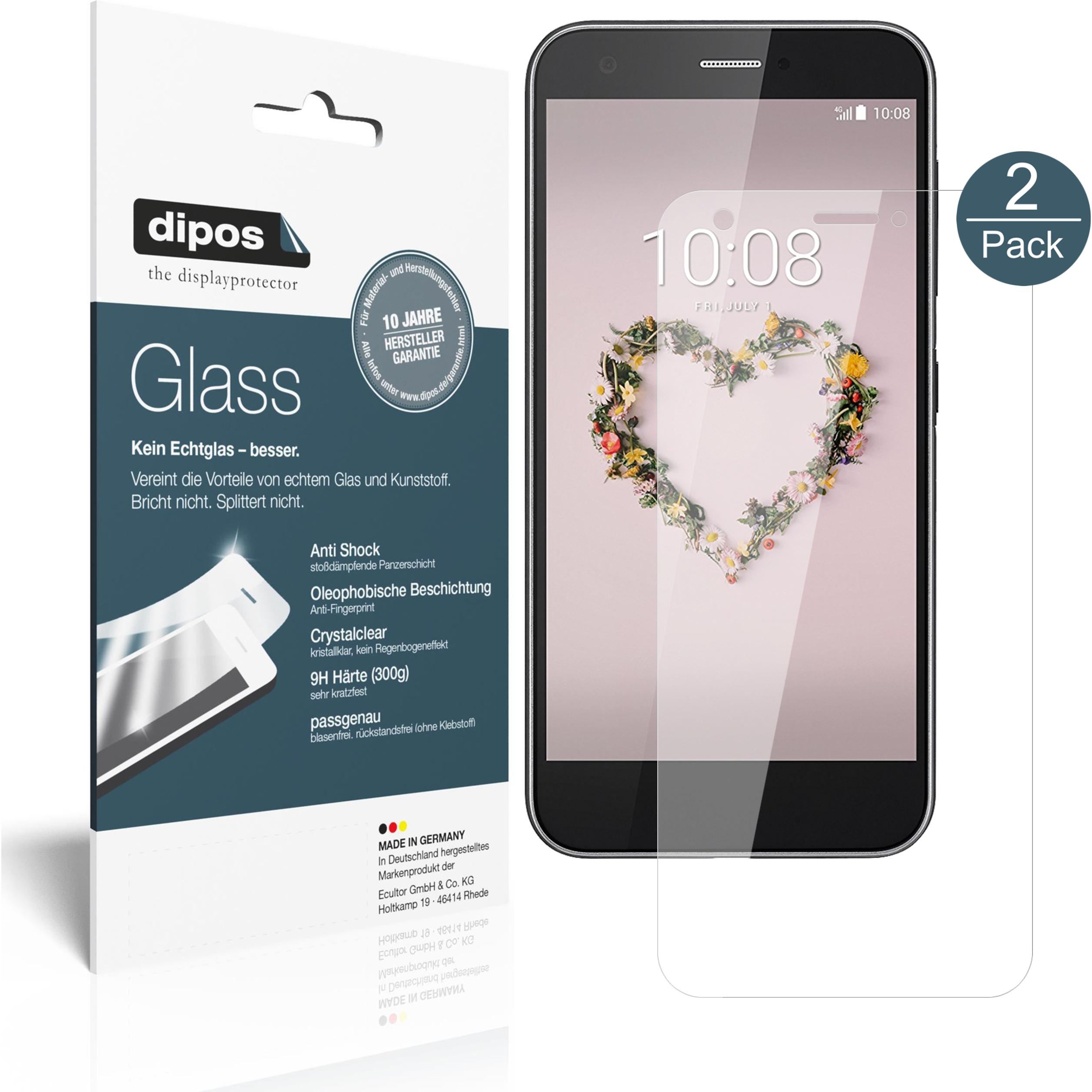 Dipos Displayschutz Anti-Shock (2 Stück, ZTE Blade A512), Smartphone Schutzfolie, Transparent