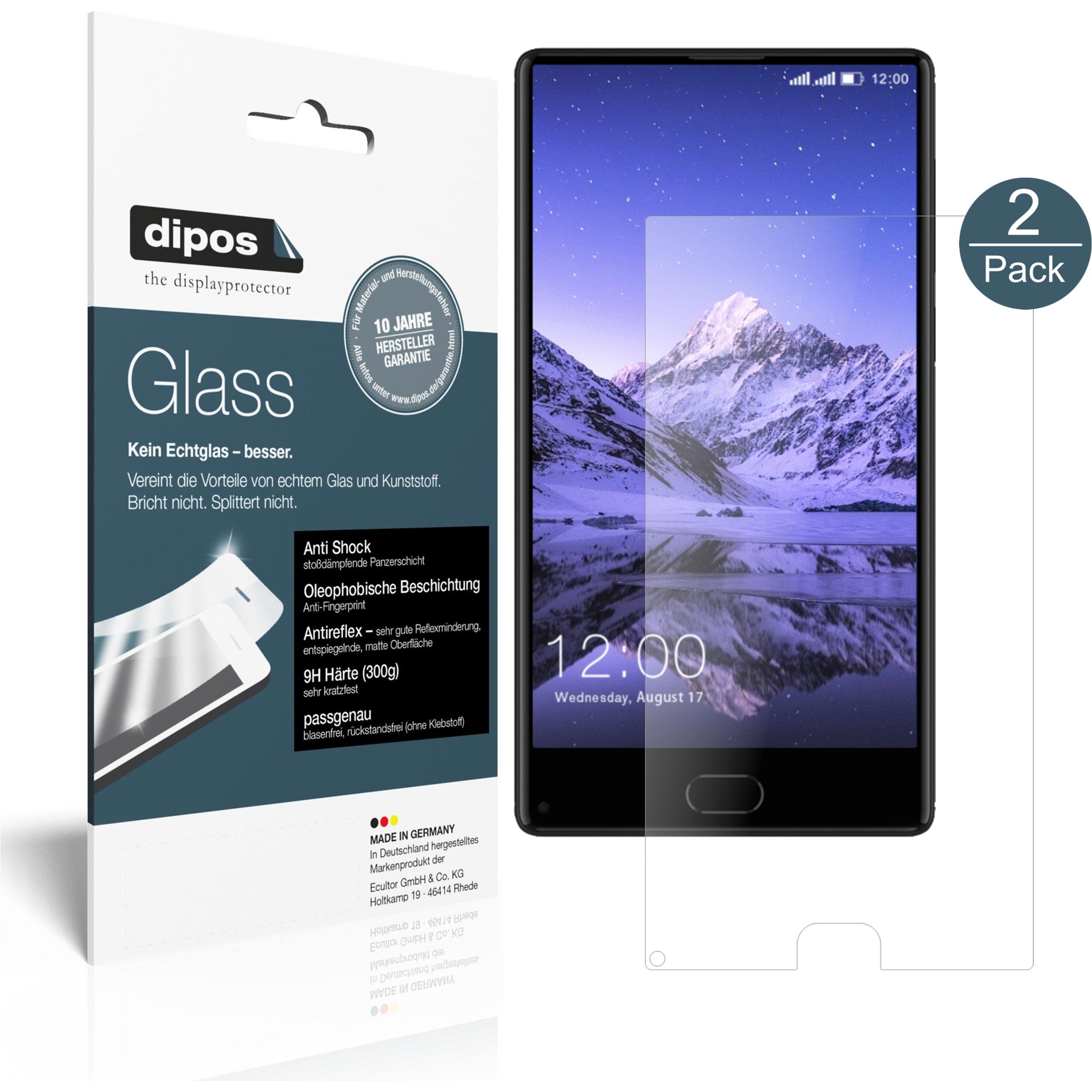 Dipos Displayschutz Anti-Shock (2 Stück, Leagoo Kiicaa Mix), Smartphone Schutzfolie, Transparent