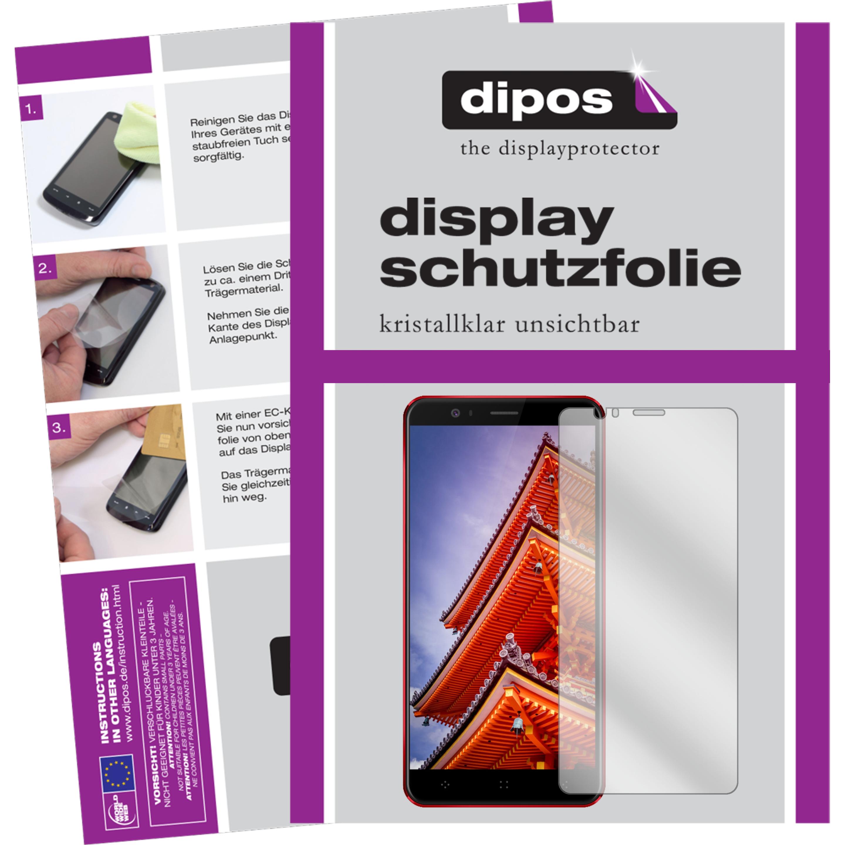 Dipos Displayschutzfolie Crystalclear (2 Stück, Elephone P8 3D), Smartphone Schutzfolie, Transparent