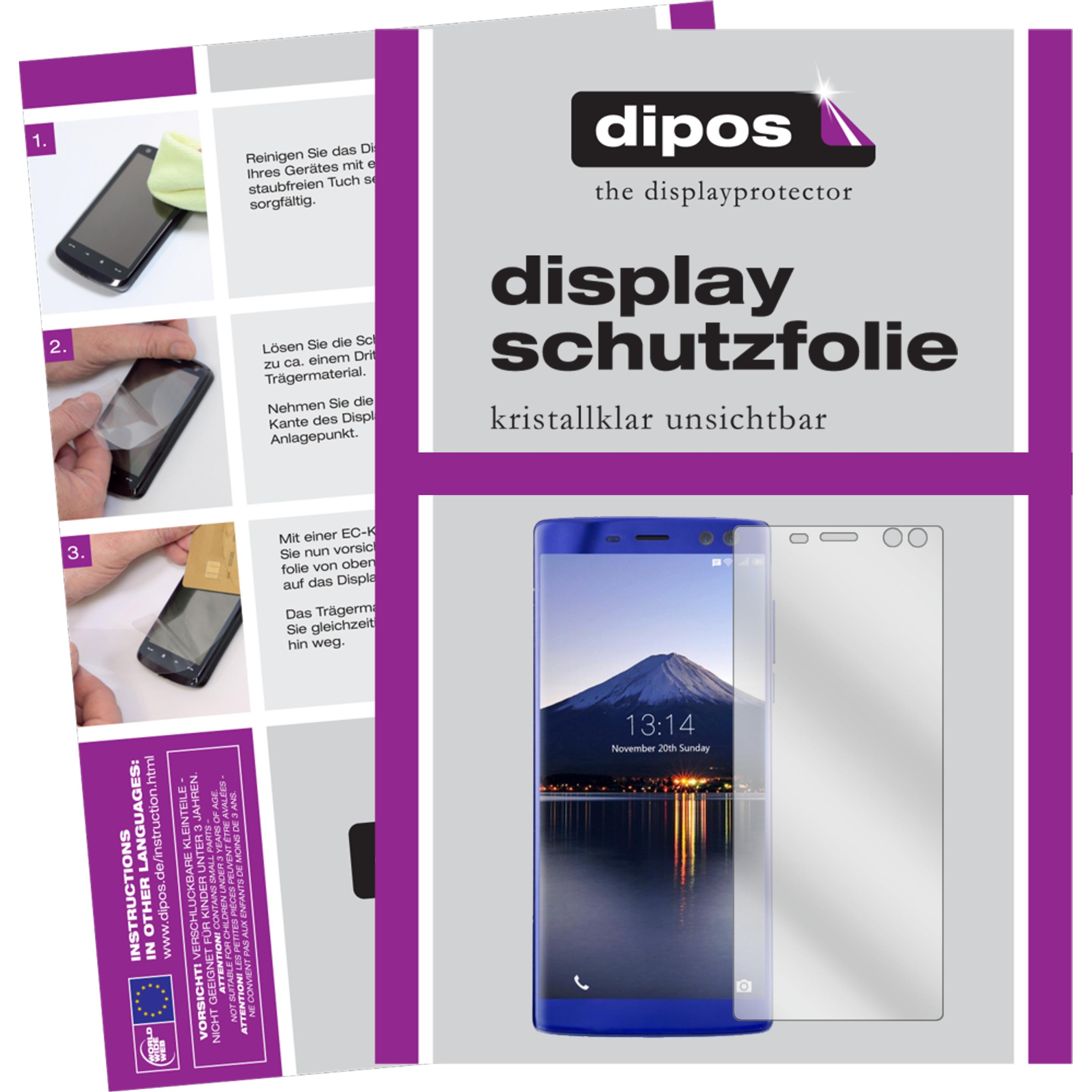 Dipos Displayschutzfolie Crystalclear (2 Stück, Doogee BL12000), Smartphone Schutzfolie, Transparent