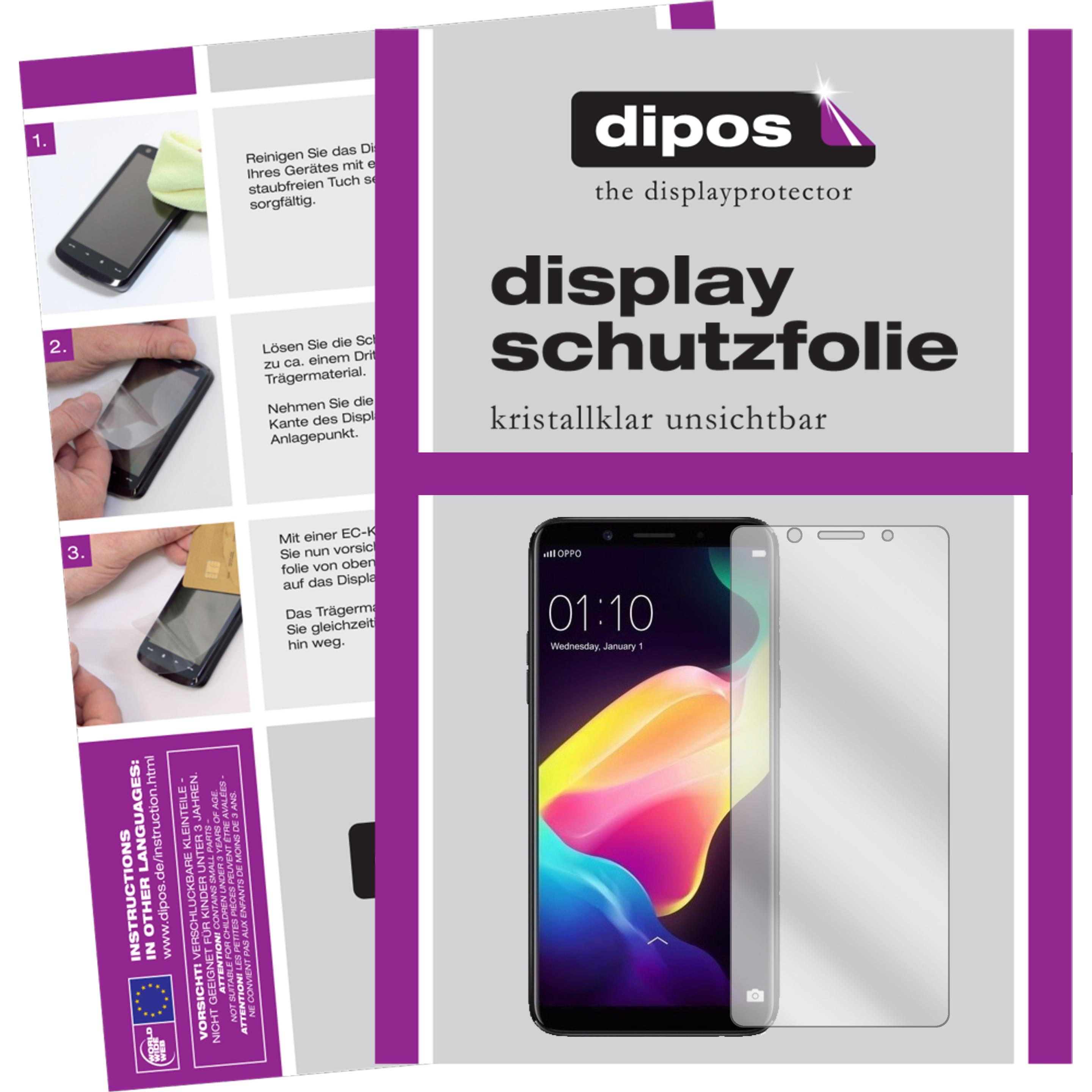 Dipos Displayschutzfolie Crystalclear (6 Stück, Oppo F5 Youth), Smartphone Schutzfolie, Transparent