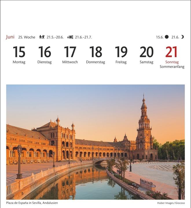 Produktbild Harenberg Spanien Sehnsuchtskalender 2026 - Wochenkalender mit 53 Postkarten