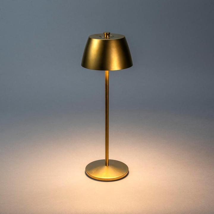 Actual product image Konstsmide Akku-Tischleuchte Éze LED 2200/3000K, Dimmbar - Gold Matt (170 lm)