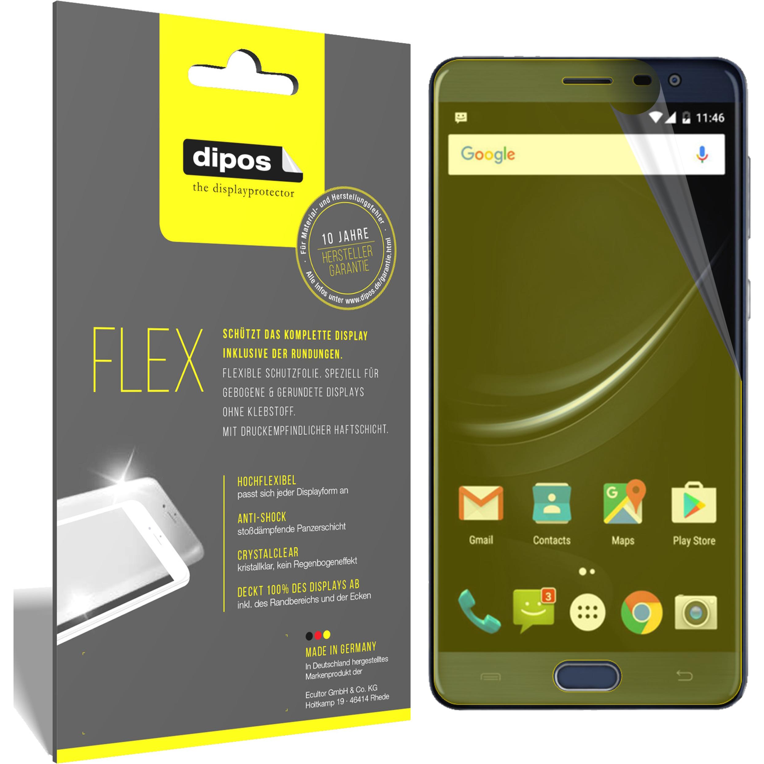 Dipos Displayschutzfolie Full-Cover 3D (3 Stück, Cubot Cheetah 2), Smartphone Schutzfolie, Transparent