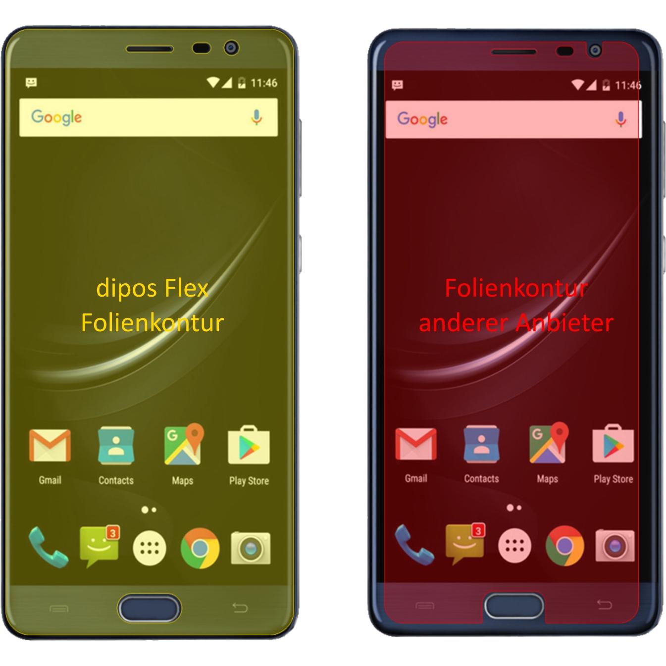 Thumbnail - Dipos Displayschutzfolie Full-Cover 3D (3 Stück, Cubot Cheetah 2), Smartphone Schutzfolie, Transparent