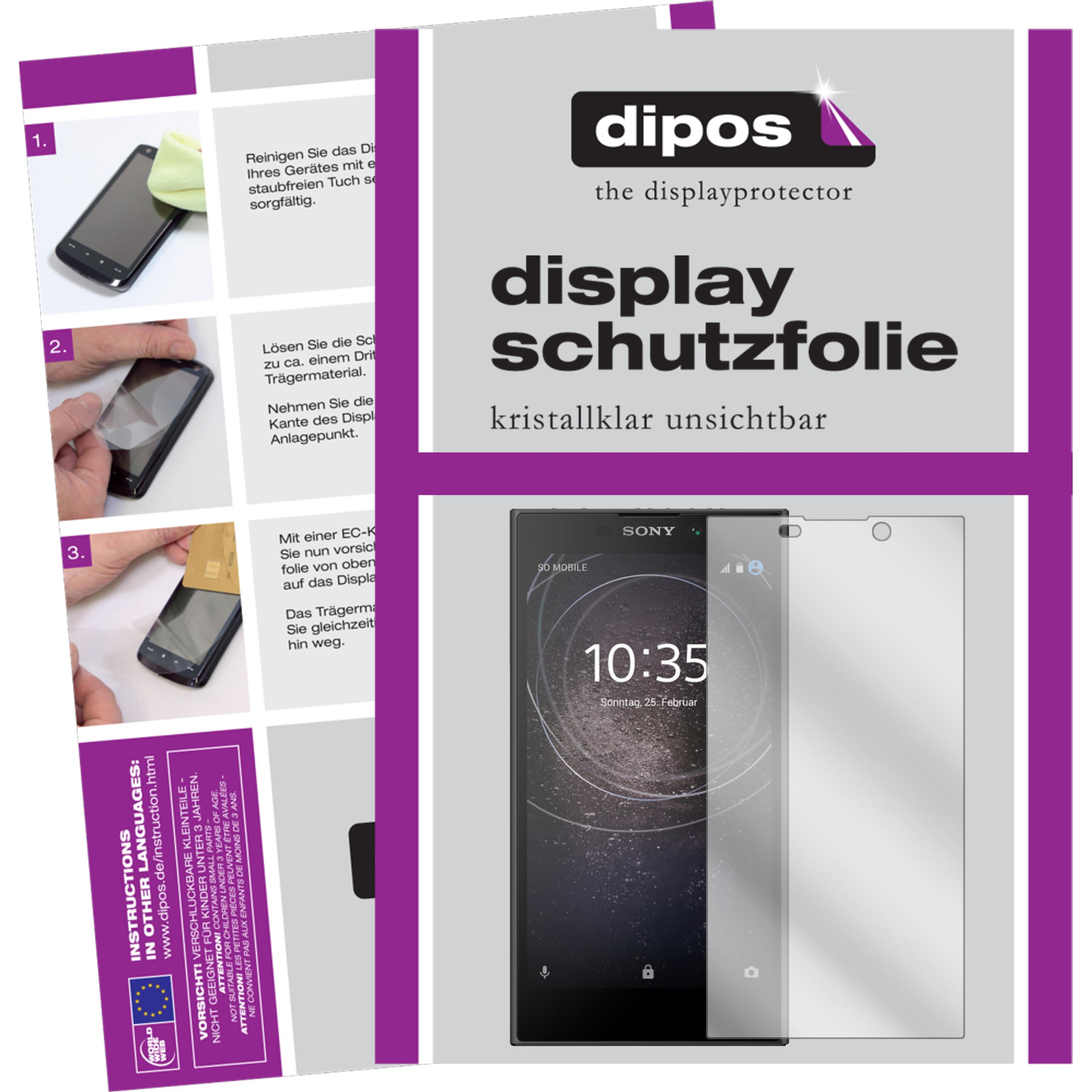 Dipos Displayschutzfolie Crystalclear (2 Stück, Sony Xperia L2), Smartphone Schutzfolie, Transparent