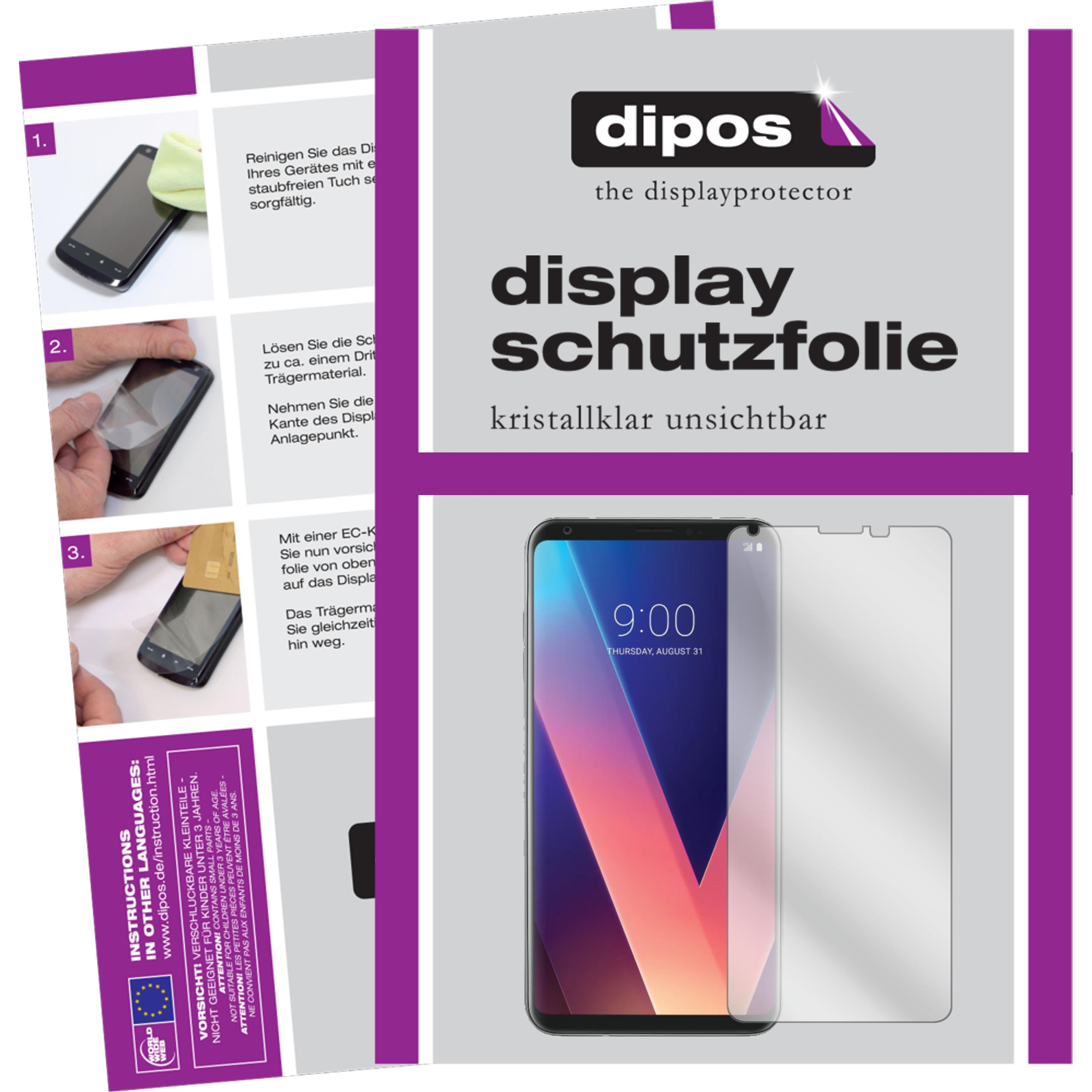 Dipos Displayschutzfolie Crystalclear (6 Stück, LG V30+), Smartphone Schutzfolie, Transparent