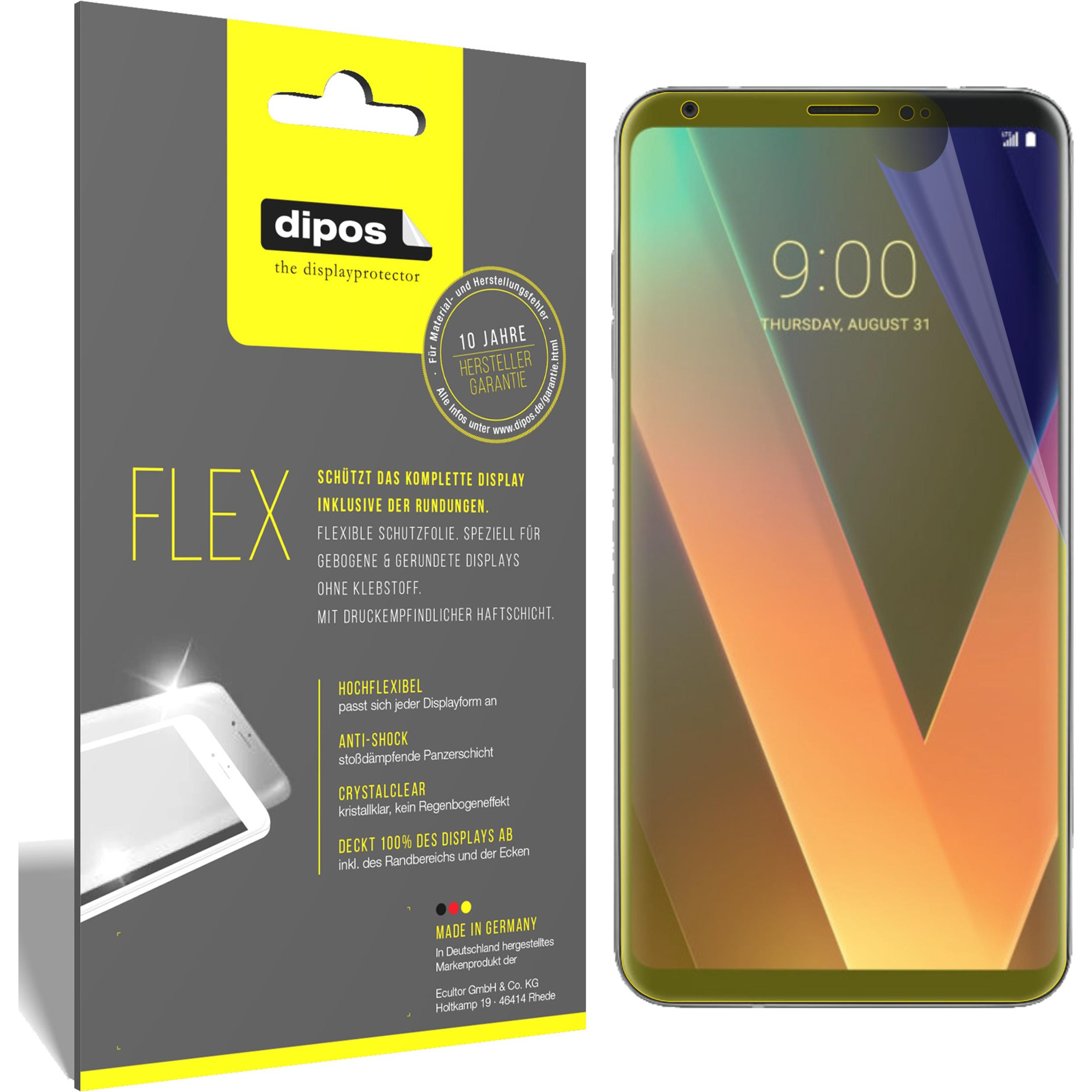 Thumbnail - Dipos Displayschutzfolie Full-Cover 3D (3 Stück, LG V30+), Smartphone Schutzfolie, Transparent