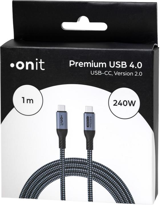 Produktbild Onit USB4-Kabel v2.0 Premium USB C - USB C (1 m, USB 4.0, 240 W)