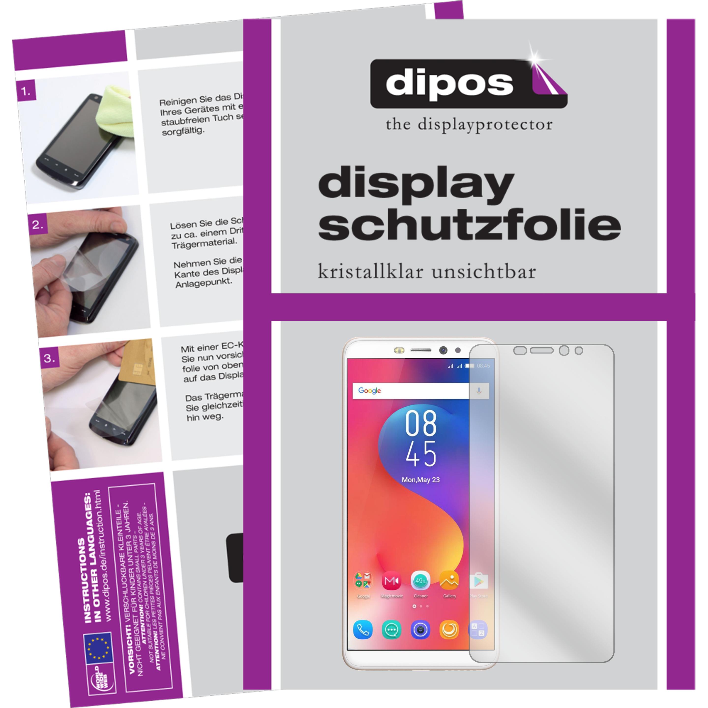 Dipos Displayschutzfolie Crystalclear (1 Stück, Infinix Hot S3), Smartphone Schutzfolie, Transparent