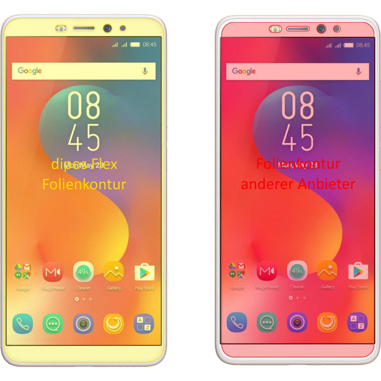 Thumbnail - Dipos Displayschutzfolie Full-Cover 3D (2 Stück, Infinix Hot S3), Smartphone Schutzfolie, Transparent