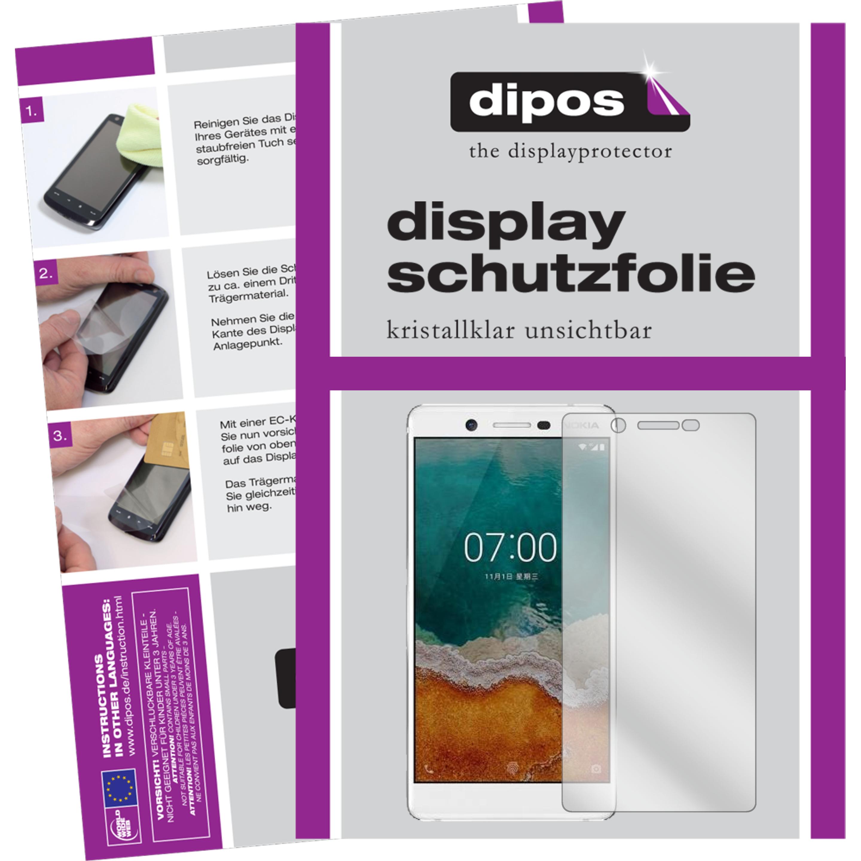 Dipos Displayschutzfolie Crystalclear (5 Stück, Nokia 7), Smartphone Schutzfolie, Transparent