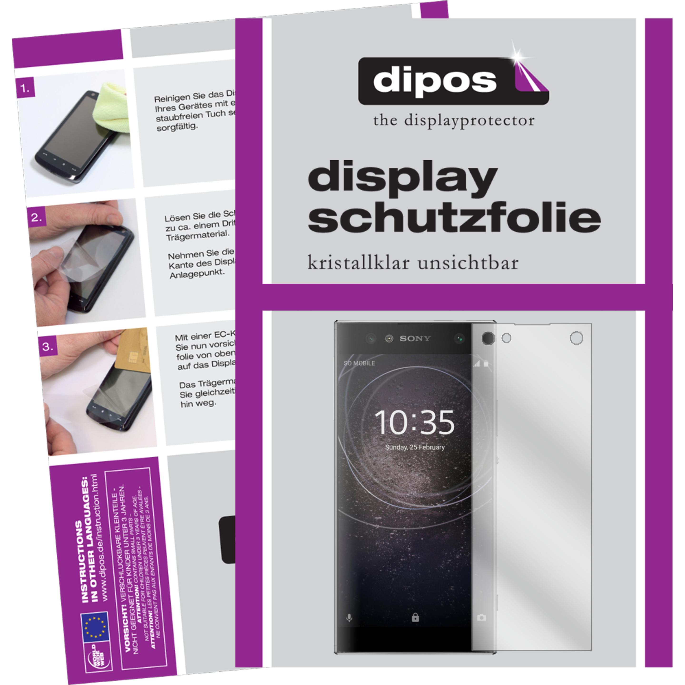 Dipos Displayschutzfolie Crystalclear (2 Stück, Sony Xperia XA2 Ultra), Smartphone Schutzfolie, Transparent