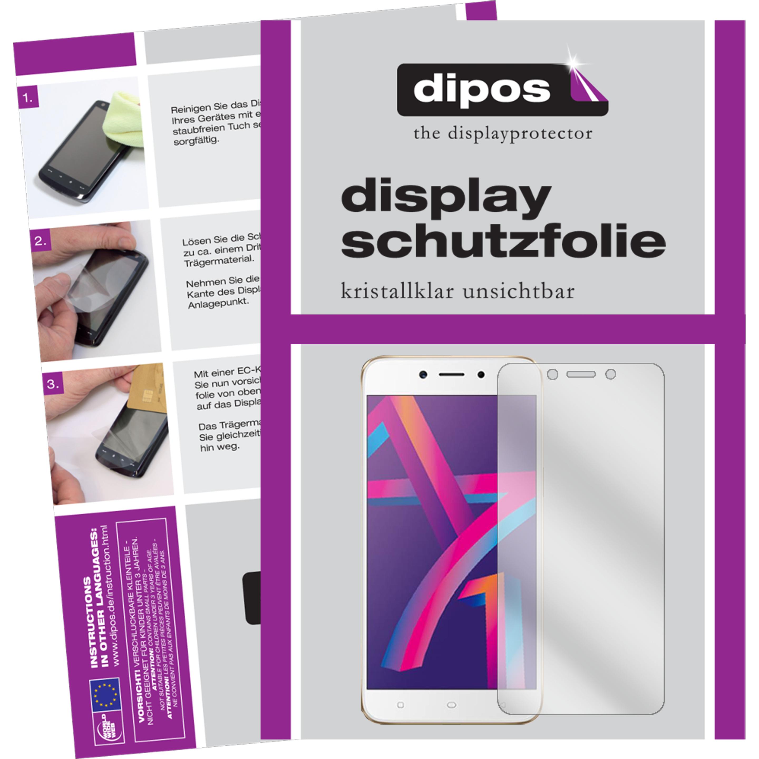 Dipos Displayschutzfolie Crystalclear (6 Stück, Oppo A71 (2018)), Smartphone Schutzfolie, Transparent