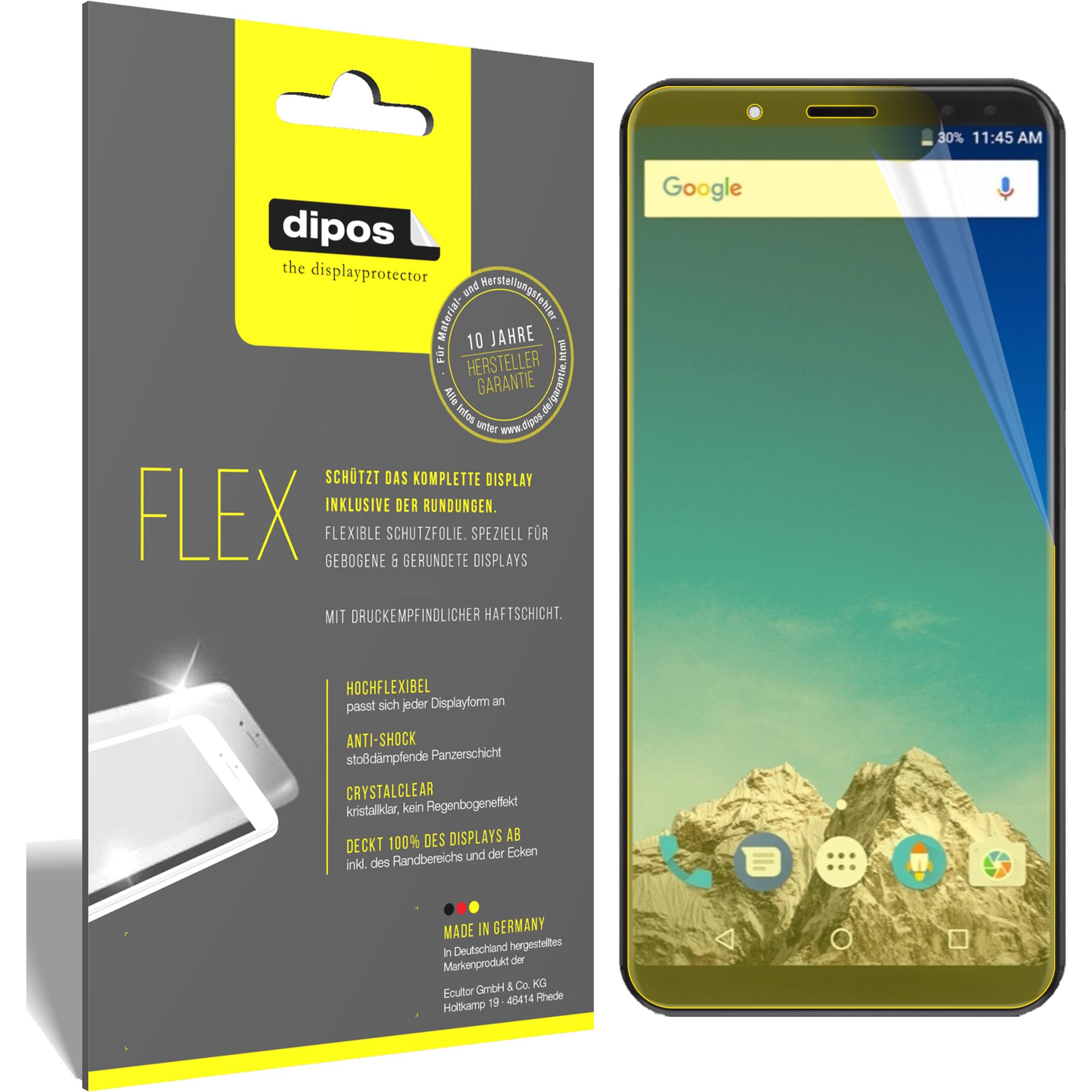 Dipos Displayschutzfolie Full-Cover 3D (2 Stück, Vernee X), Smartphone Schutzfolie, Transparent
