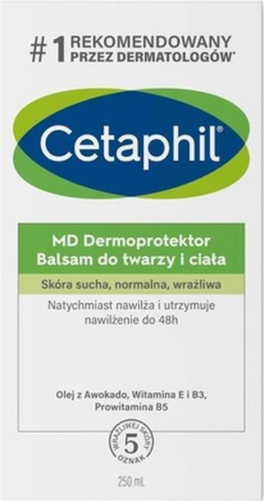 Produktbild Cetaphil MD Gesichts- und Körperlotion 250ml mit Vitamin B3, B5 und Glycerin - 48 Stunden Feuchtigkeitszufuhr (Körperlotion, 250 ml)