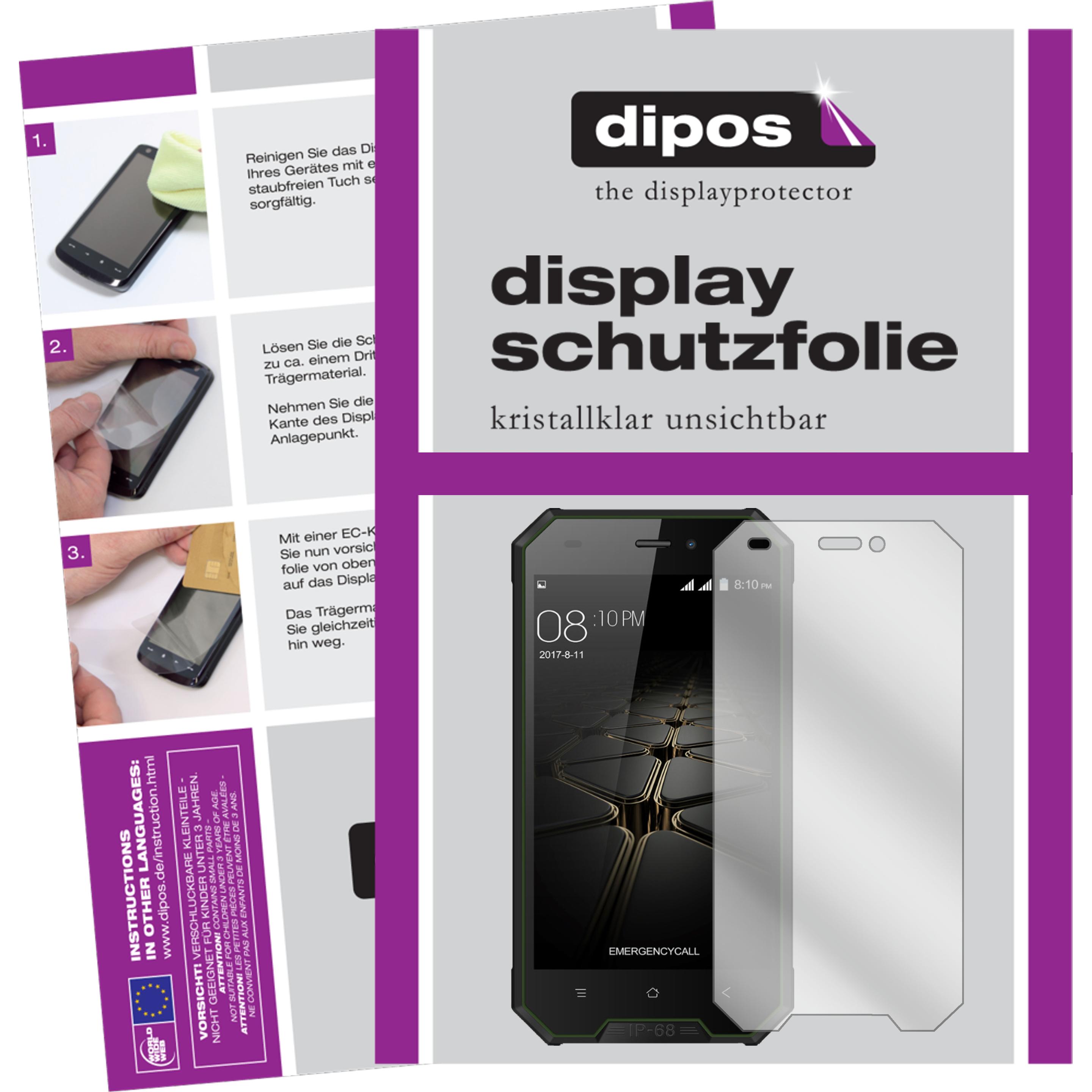 Dipos Displayschutzfolie Crystalclear (1 Stück, Blackview BV4000 Pro), Smartphone Schutzfolie, Transparent