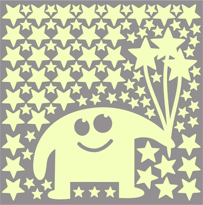 Actual product image Trenddeko Glow stickers monster (21 x 21 cm)