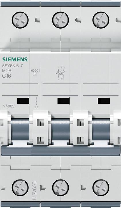 Produktbild Siemens Sicherungsautomat 5SY6 16A Typ C 6kA