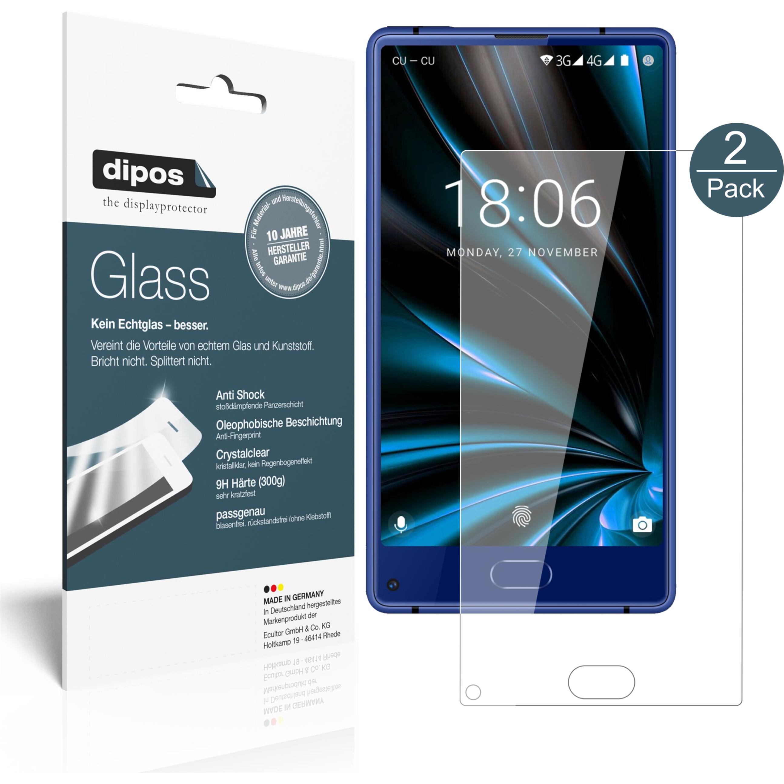Dipos Displayschutz Anti-Shock (2 Stück, Doogee MIX Lite), Smartphone Schutzfolie, Transparent