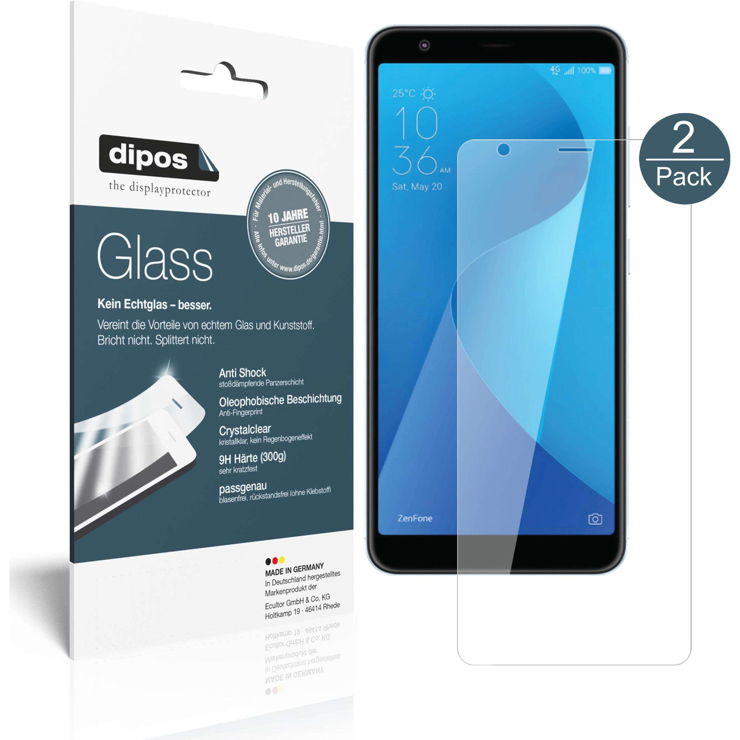 Dipos Displayschutz Anti-Shock (1 Stück, Asus Zenfone Max Plus (M1)), Smartphone Schutzfolie, Transparent