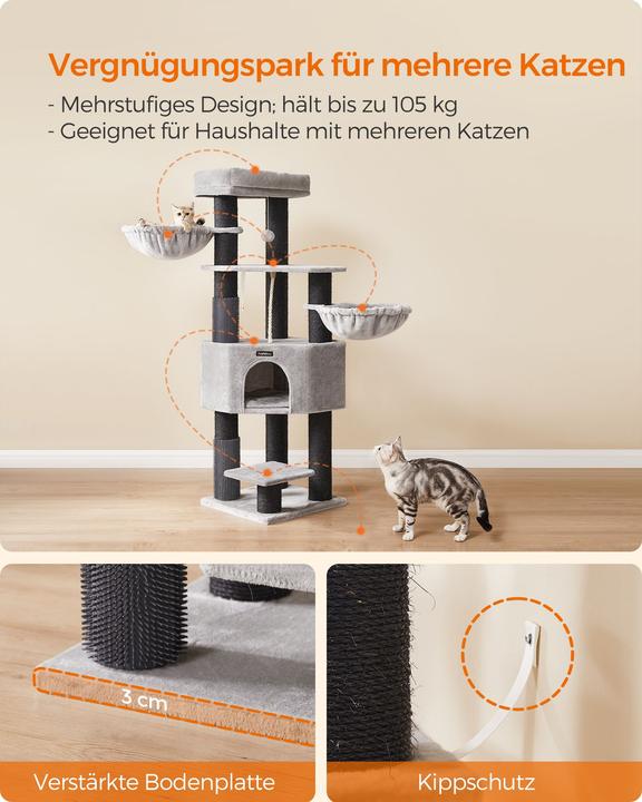 Produktbild Feandrea Liam (160 cm, Taubengrau-Schwarz)
