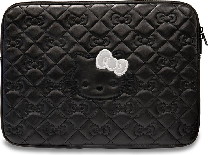 Produktbild Hello Kitty Sleeve HKCSZPEKHBPK 14" czarny/black Zip PU Quilted Bows (14")