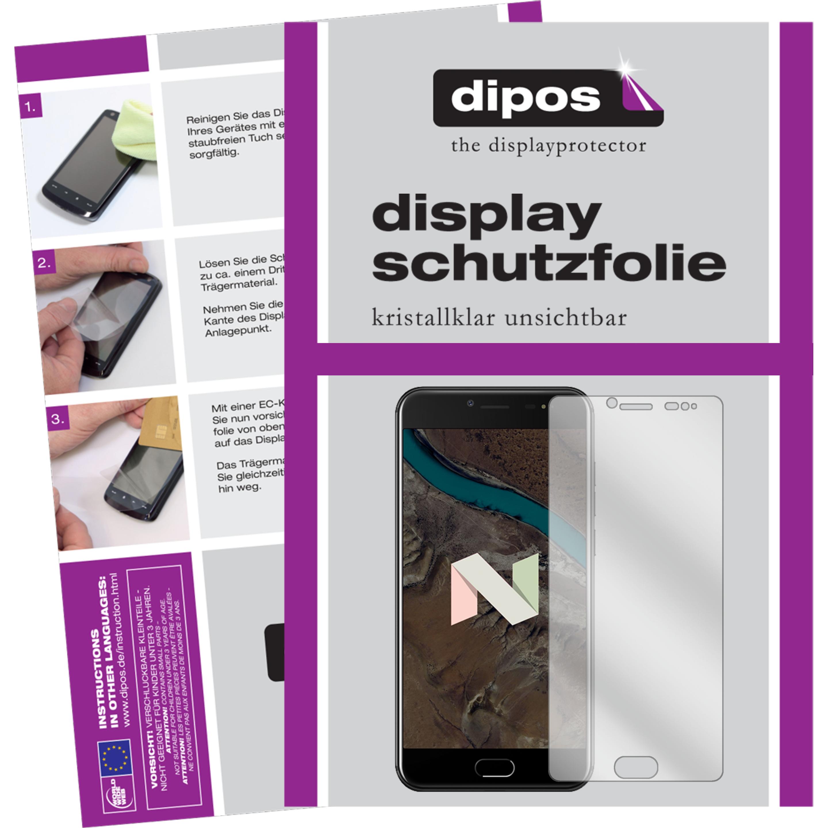 Dipos Displayschutzfolie Crystalclear (2 Stück, Ulefone T1 Premium), Smartphone Schutzfolie, Transparent