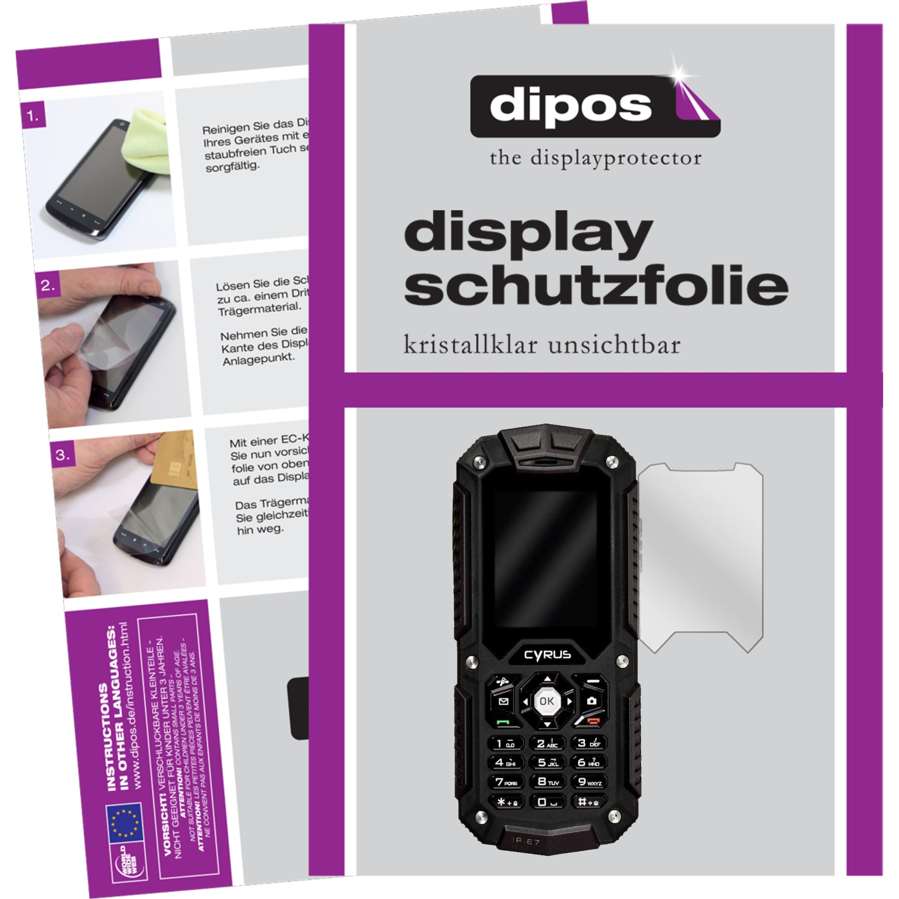 Dipos Displayschutzfolie Crystalclear (1 Stück, Cyrus CM6), Smartphone Schutzfolie, Transparent