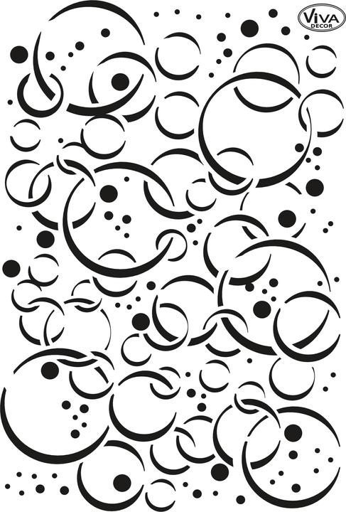 Actual product image Viva Decor Bubbles" stencil, DIN A4