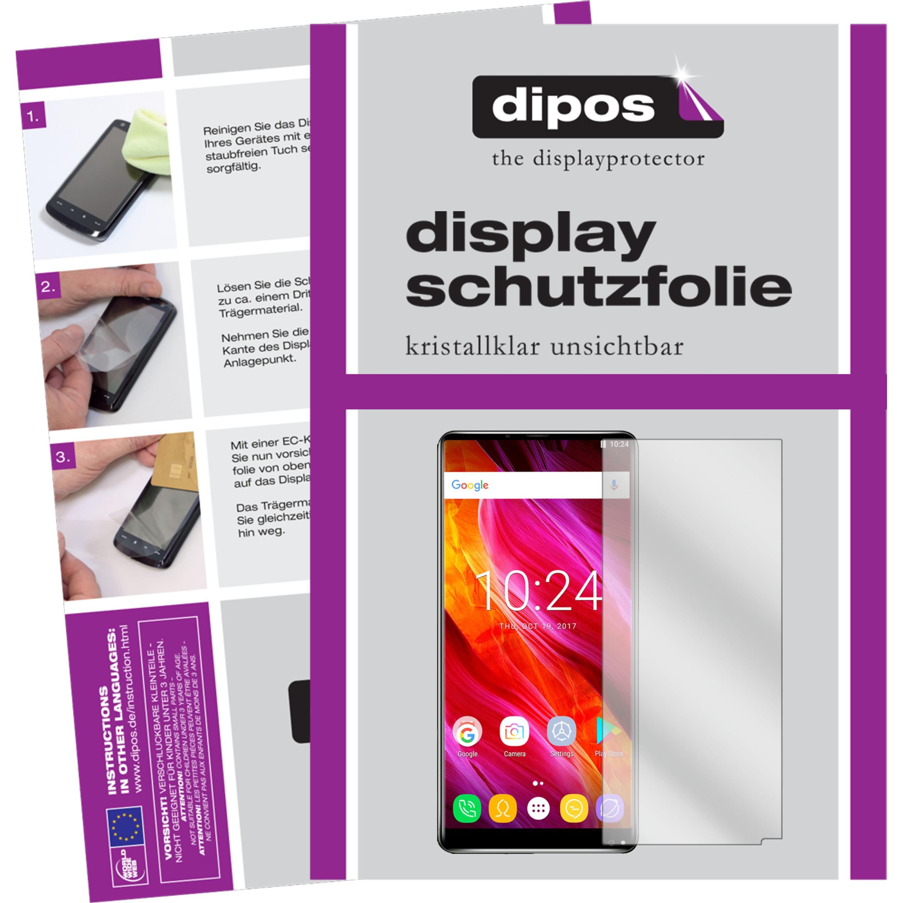 Dipos Displayschutzfolie Crystalclear (6 Stück, Oukitel Mix 2), Smartphone Schutzfolie, Transparent