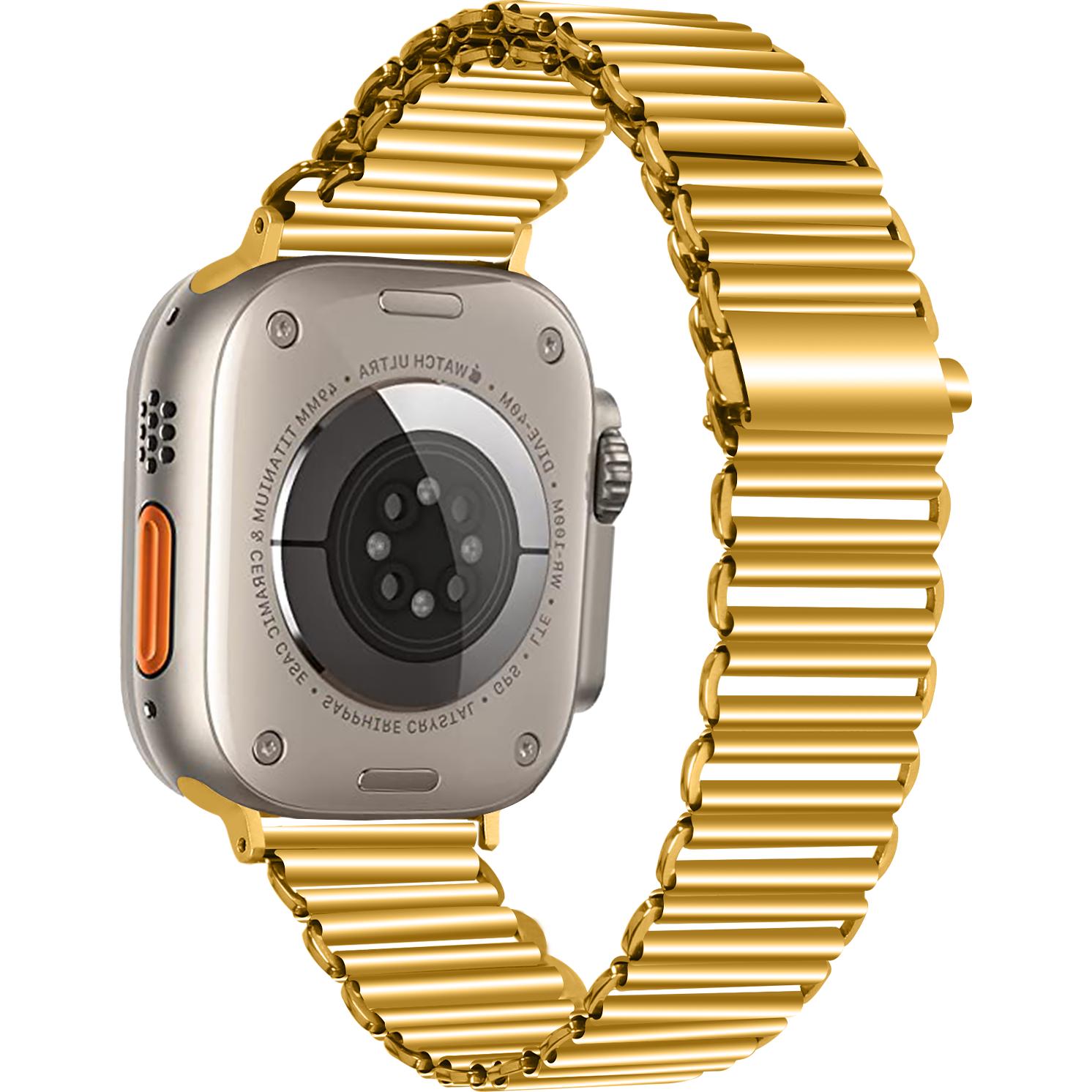 Thumbnail - Strap-it Stahlarmband (Edelstahl, Apple Watch), Uhrenarmband, Gold