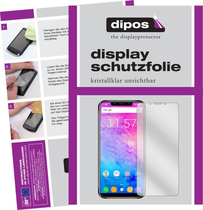 Dipos 2 Pellicole Protettive In Cristallo Per Oukitel U15S - Taglio Laser Made In Germany, Anti-Graffio