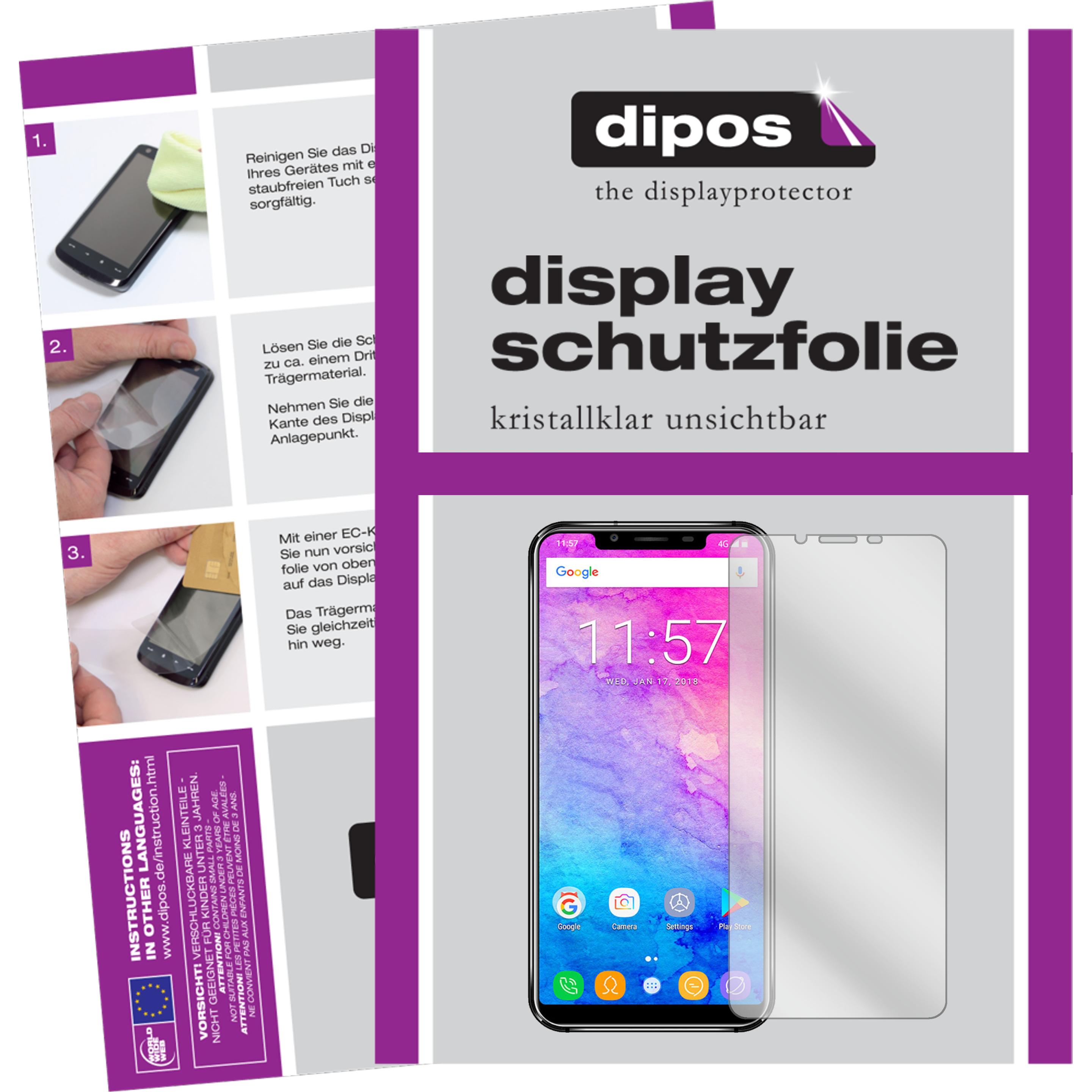 Dipos Displayschutzfolie Crystalclear (6 Stück, Oukitel U18), Smartphone Schutzfolie, Transparent