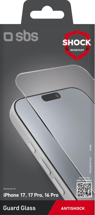 Actual product image SBS Screenglass (1 pcs., Apple iPhone 16 Pro, Apple iPhone 17, Apple iPhone 17 Pro)