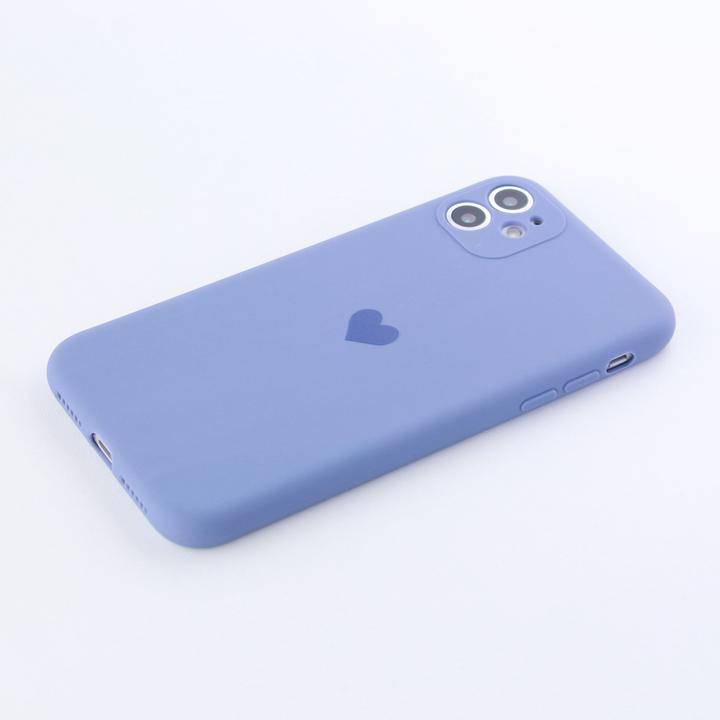 Produktbild PhoneLook Hülle Silikon Mat Herz lavendel (Apple iPhone 14 Pro)