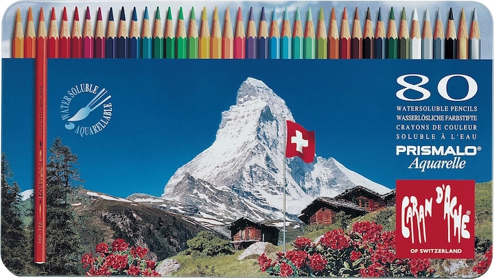 Actual product image Caran d'Ache Prismalo Aquarelle Metallschachtel (Multicoloured, 80 x)