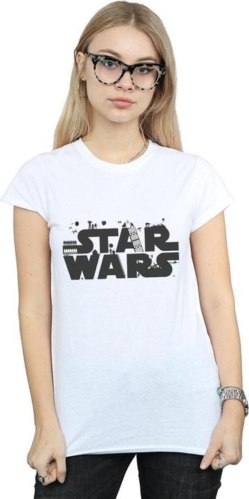 Immagine prodotto Star Wars Minimalist Logo Maglietta Donna (M)